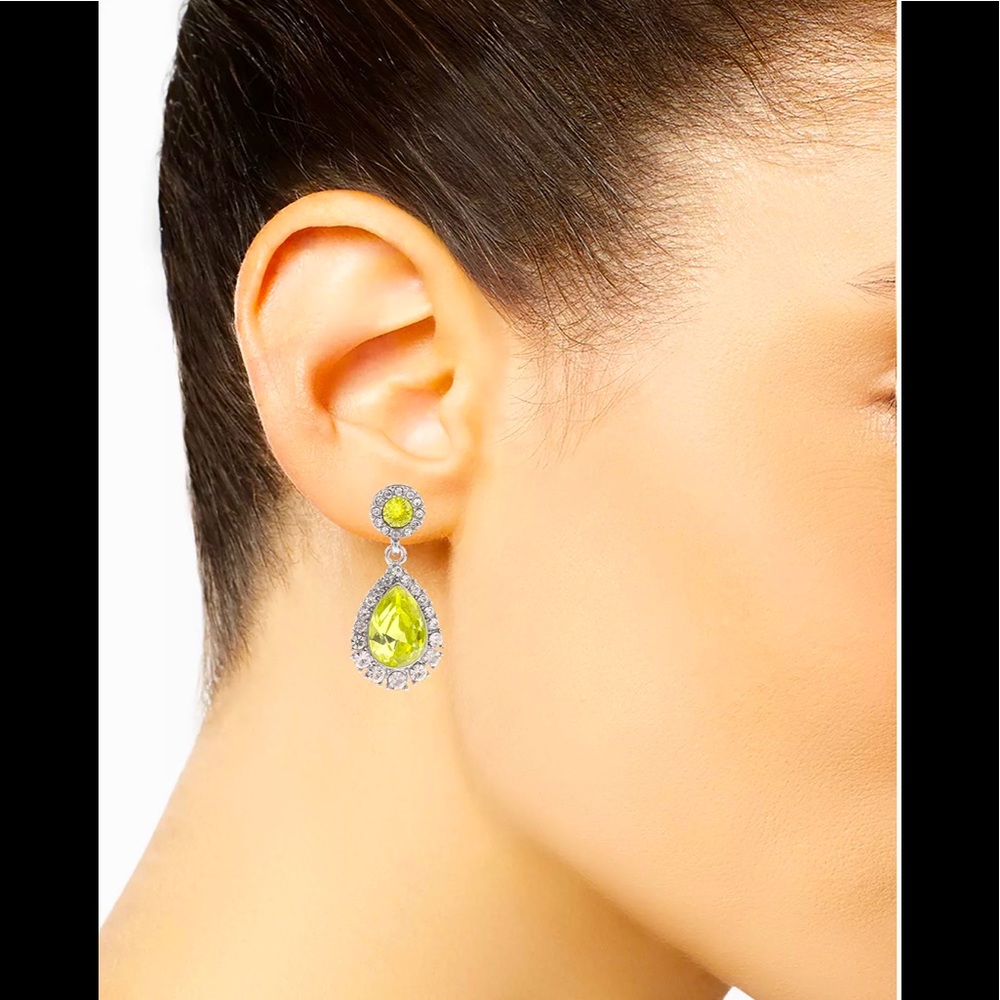 CHARTER CLUB Pavè & Stone Drop Crystal Earrings